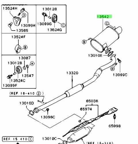 Genuine main exhaust - genuine, muffler