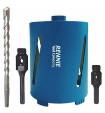 132mm x 150mm Diamond Core Drill Bit Set With SDS & Hex Adapter + Centre Drill