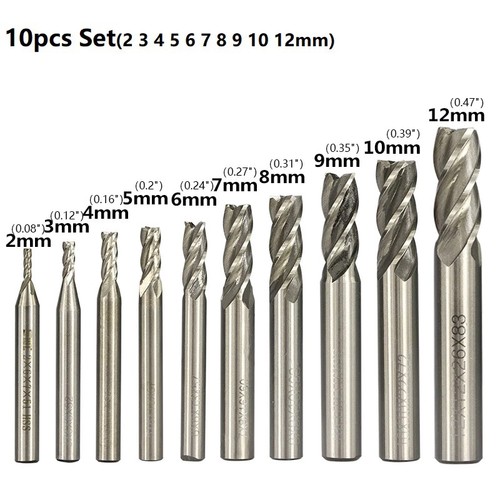 10pcs flute hss end - 10pcs, 4