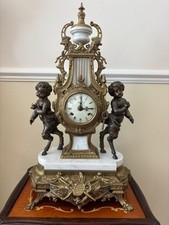 Special Offer - Vintage Brevatto Hermle Imperial Italian Cherub Brass Clock