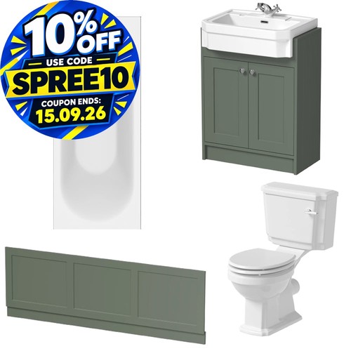 Bathroom suite 1700mm single - 1700mm,