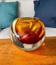 Heavy amber midcentury style