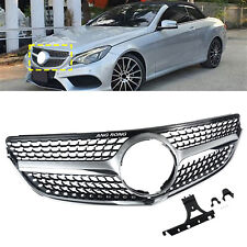For Mercedes W207 C207 A207 2014-16 Chrome Diamond Style Front Bumper Grille