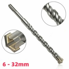 SDS Plus Masonry Hammer Drill Bits 6 - 32mm Cross Head X TCT Concrete Brick Wall
