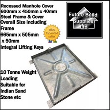 Steel recessed manhole cover - cover, &