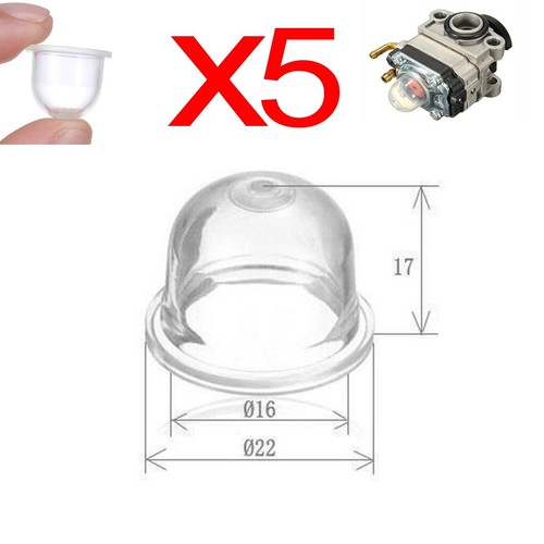 Petrol fuel primer bulb for - 5x,