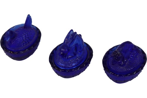 Set cobalt blue glass - of,