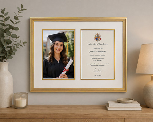 22mm gold graduation photo - 22mm,