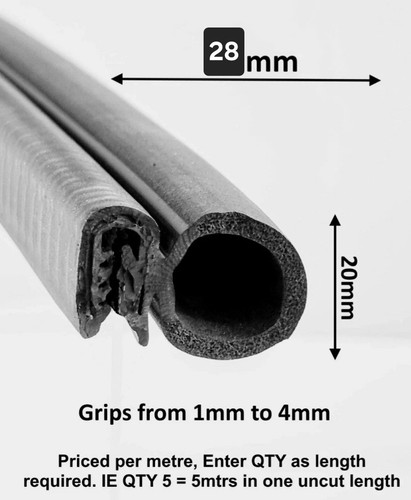 Car door seal rubber - door, universal