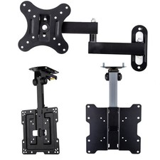 Fold Up Down Away TV Ceiling Mount Bracket for 14"-43" TV Flip Sloping Loft Roof