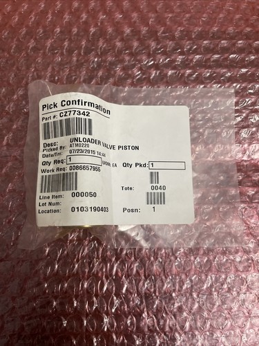 Cz77342 unloader valve - unloader, piston