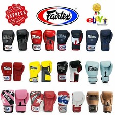 Fairtex Gloves Muay Thai Kick Boxing MMA K1 BGV1 BGV5 BGV6 Size 8 10 12 14 16 oz