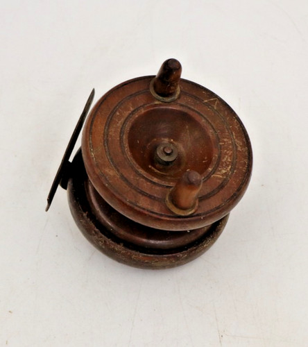 Vintage wooden fishing reel - vintage,