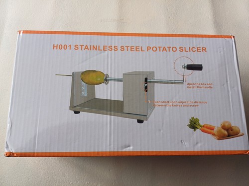 Stainless steel potato slicer - steel,