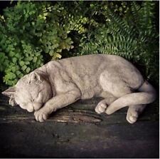 Resting Cat Statue | Reconstituted Stone Kitty Animal Concrete Garden Ornament