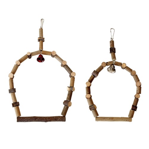 Natural bird swing perch - natural,