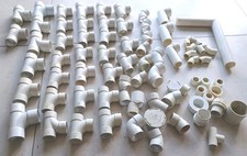 JOB LOT  Solvent weld plumbing fittings - pipe connector bathroom kitchen waste