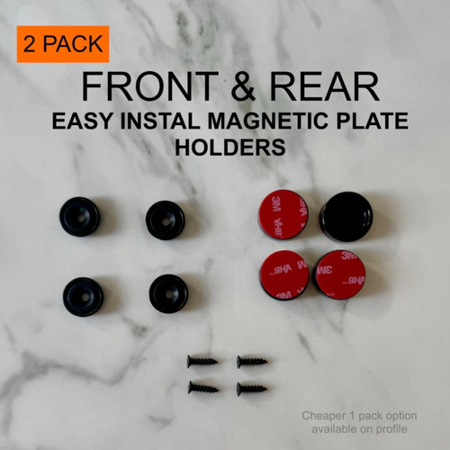 Magnetic numberplate holders - , |