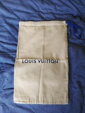Authentic Louis Vuitton Dust Bag Cover Cotton Drawstring Beige Storage 46cm-28cm