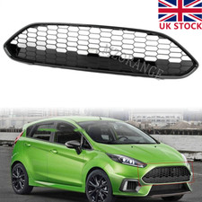 Black Honeycomb Front Bumper Centre Grille For Ford Fiesta Zetec-S MK7 2013-2017