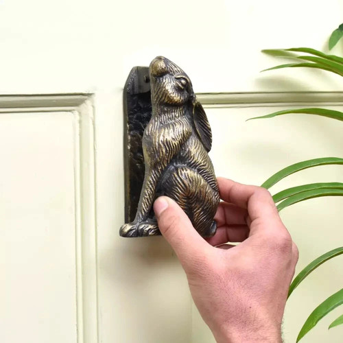 Antique sitting rabbit iron - sitting,