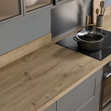 GoodHome Kala 38mm Oak Effect Laminate Kitchen Worktop 3m Square Edge Durable