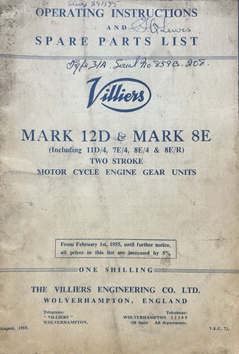 Villiers mark 12d 8e - mark, +