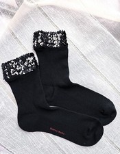 Simone Rocha Sequin Bling bling Festive Unique black Socks NWOT