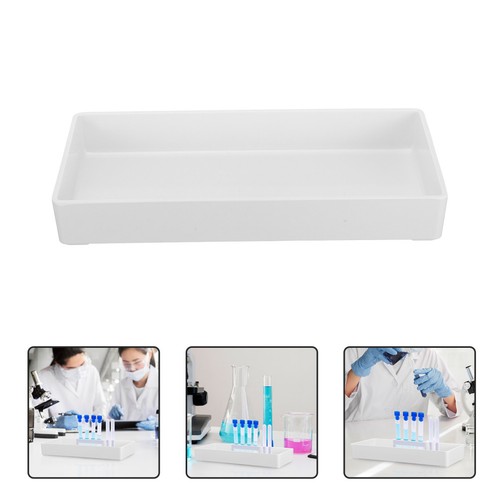 Laboratory tray white display - tray,
