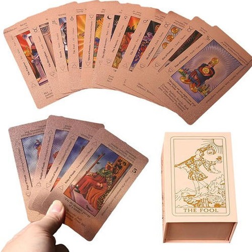 Rose gold tarot cards - gold, set
