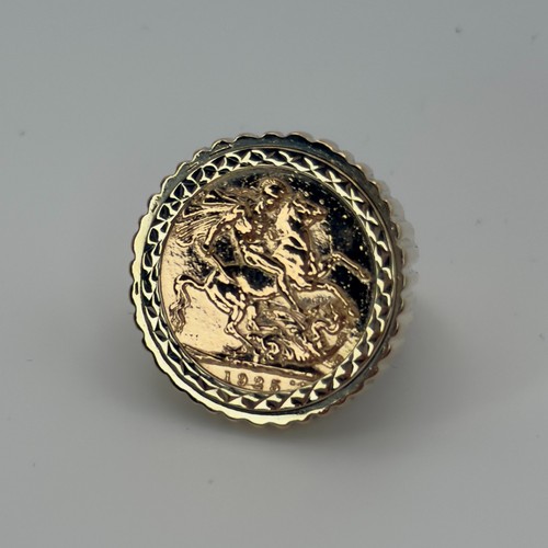 Gold sovereign ring - sovereign,