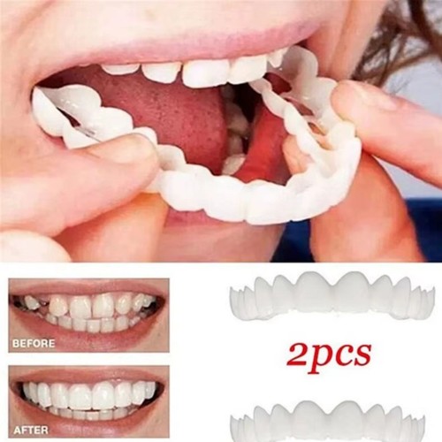 Smile snap false teeth - smile, on