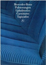 MERCEDES R107 W201 W123 W126 ORIG '85 LEATHER FABRIC VELOUR MB-TEX TRIM BROCHURE