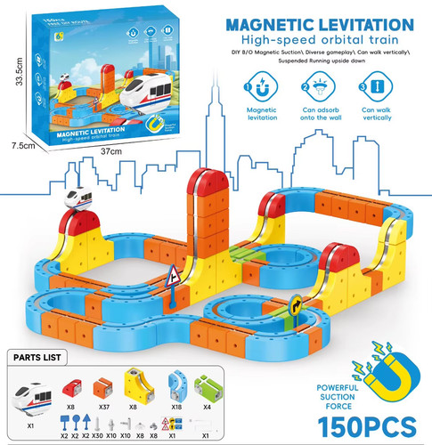 Magnetic train track - magnetic, set