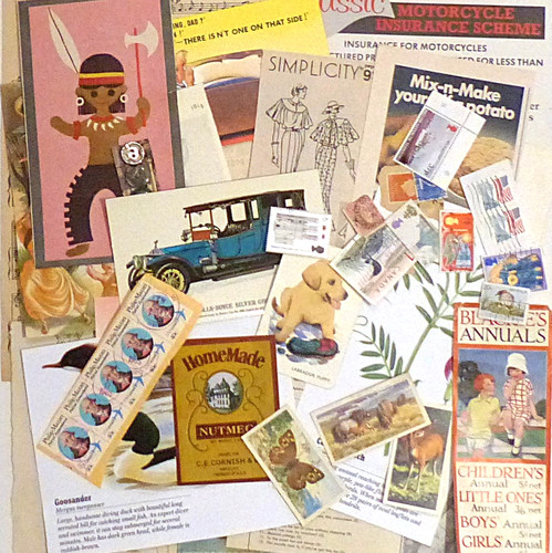 Vintage ephemera paper - 20+,