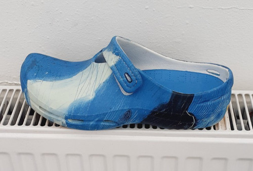 Wolky clogs blue white - wolky, clogs.blue,white