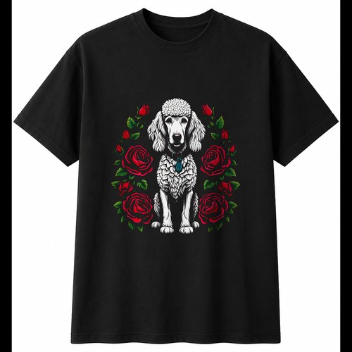 Graphic standard poodle with - graphic,