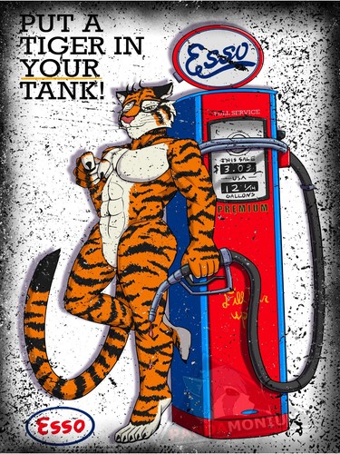Vintage esso garage petrol - esso,