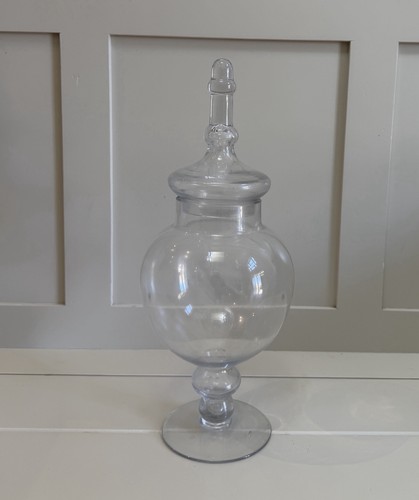 Glass bon bin jar - glass, tall