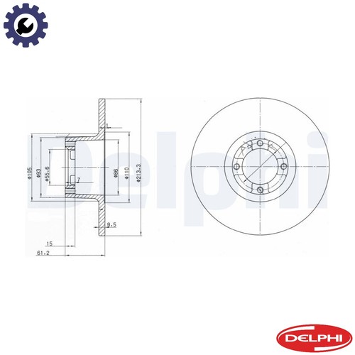 Brake disc bg2081 for - brake,
