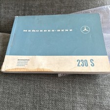 MERCEDES 230S M111  FACTORY ORIGINAL OWNERS  MANUAL Fintail