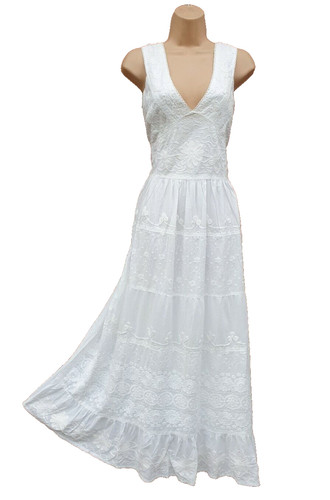 White maxi dress summer cotton - maxi,