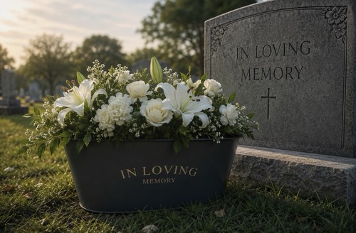 Memorial grave trough planter - memorial,