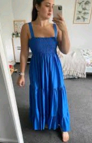 Zara blue summer dress maxi - blue,