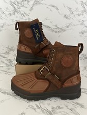 Polo Ralph Lauren Oslo High Utility Ranger Leather Boots Brown Men’s Size 11