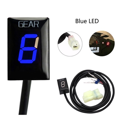 Motorcycle gear indicator blue - motorcycle,