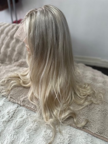 Ash blonde rooted front - 26”,