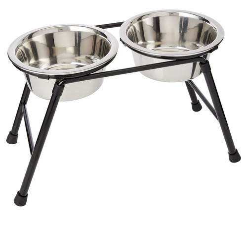 Dog raised bowls stand x - 2,