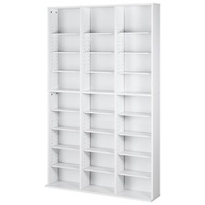 Uimoso Media Storage Cabinet 9 Layers Adjustable DVD Shelves Holds 756 CDs White
