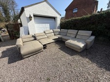 6 Seat Recliner Leather Sofa